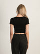 HARLOW SQUARENECK SEAMLESS TEE - BLACK HARLOW - Boathouse USA