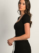 HARLOW SQUARENECK SEAMLESS TEE - BLACK HARLOW - Boathouse USA