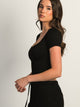 HARLOW SQUARENECK SEAMLESS TEE - BLACK HARLOW - Boathouse USA