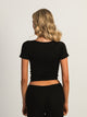 HARLOW SQUARENECK SEAMLESS TEE - BLACK HARLOW - Boathouse USA