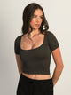 HARLOW SQUARENECK SEAMLESS TEE - CHARCOAL HARLOW - Boathouse USA