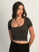 HARLOW SQUARENECK SEAMLESS TEE - CHARCOAL HARLOW - Boathouse USA