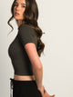 HARLOW SQUARENECK SEAMLESS TEE - CHARCOAL HARLOW - Boathouse USA