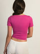 HARLOW SQUARENECK SEAMLESS TEE - FUSCHIA HARLOW - Boathouse USA