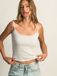 HARLOW MALLORY MELANGE TANK TOP - CLOUD