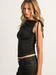 HARLOW TEGAN TANK TOP - BLACK
