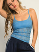 HARLOW LACEY TANK TOP - E. BLUE - CLEARANCE HARLOW - Boathouse USA