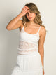 HARLOW LACEY TANK TOP - WHITE HARLOW - Boathouse USA