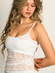 HARLOW LACEY TANK TOP - WHITE HARLOW - Boathouse USA