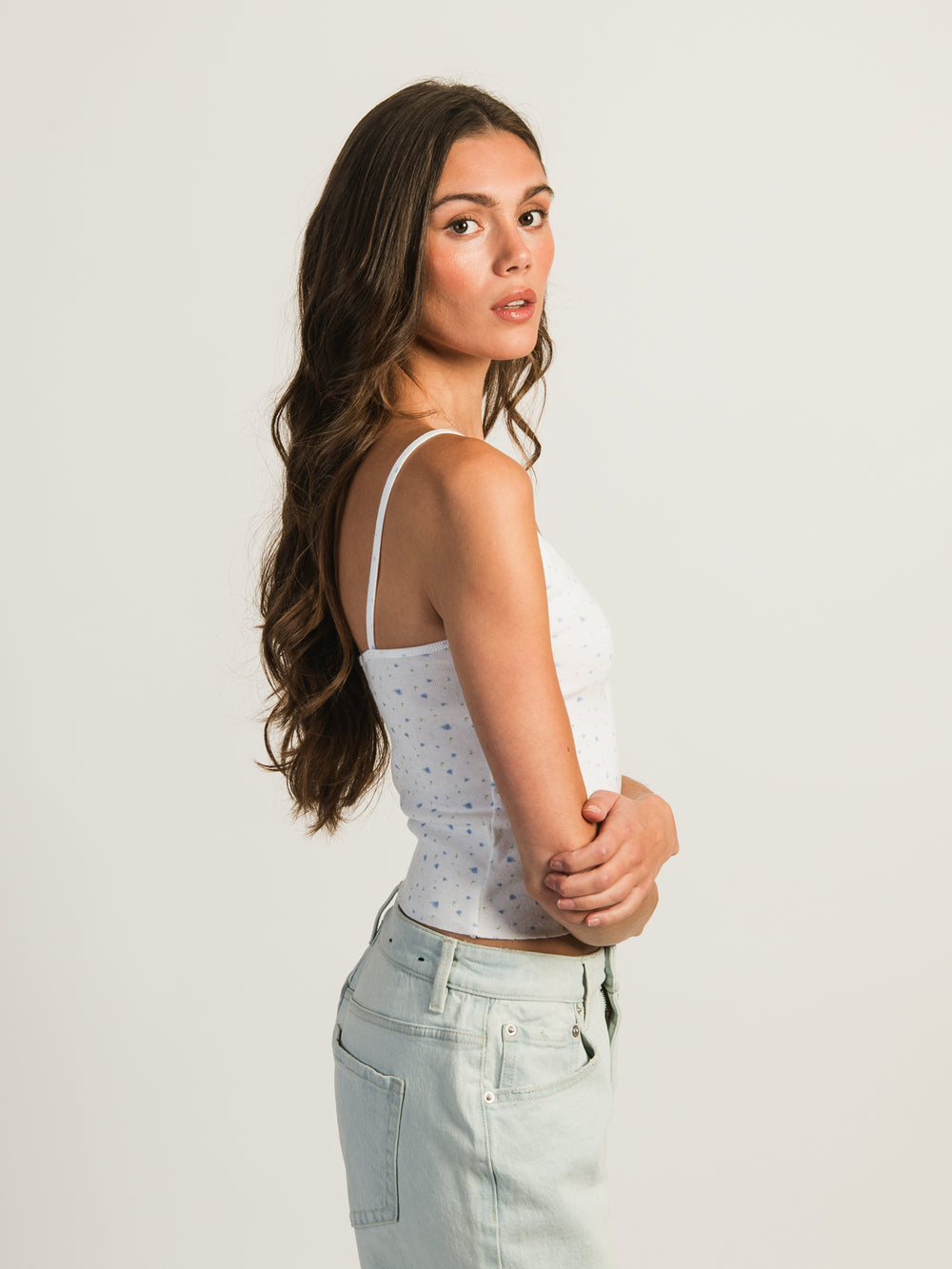 HARLOW ISLA PRINT TANK - WHITE/BLUE