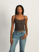HARLOW ESSENTIAL RIBBED TANK TOP - CHARCOAL HARLOW - Boathouse USA