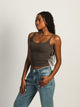 HARLOW ESSENTIAL RIBBED TANK TOP - CHARCOAL HARLOW - Boathouse USA