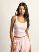HARLOW ESSENTIAL RIBBED TANK TOP - LIGHT PINK HARLOW - Boathouse USA