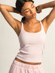 HARLOW ESSENTIAL RIBBED TANK TOP - LIGHT PINK HARLOW - Boathouse USA