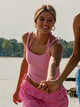 HARLOW ESSENTIAL RIBBED TANK - PINK HARLOW - Boathouse USA