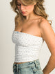 HARLOW BAILEY DITSY TUBE TOP - WHITE HARLOW - Boathouse USA