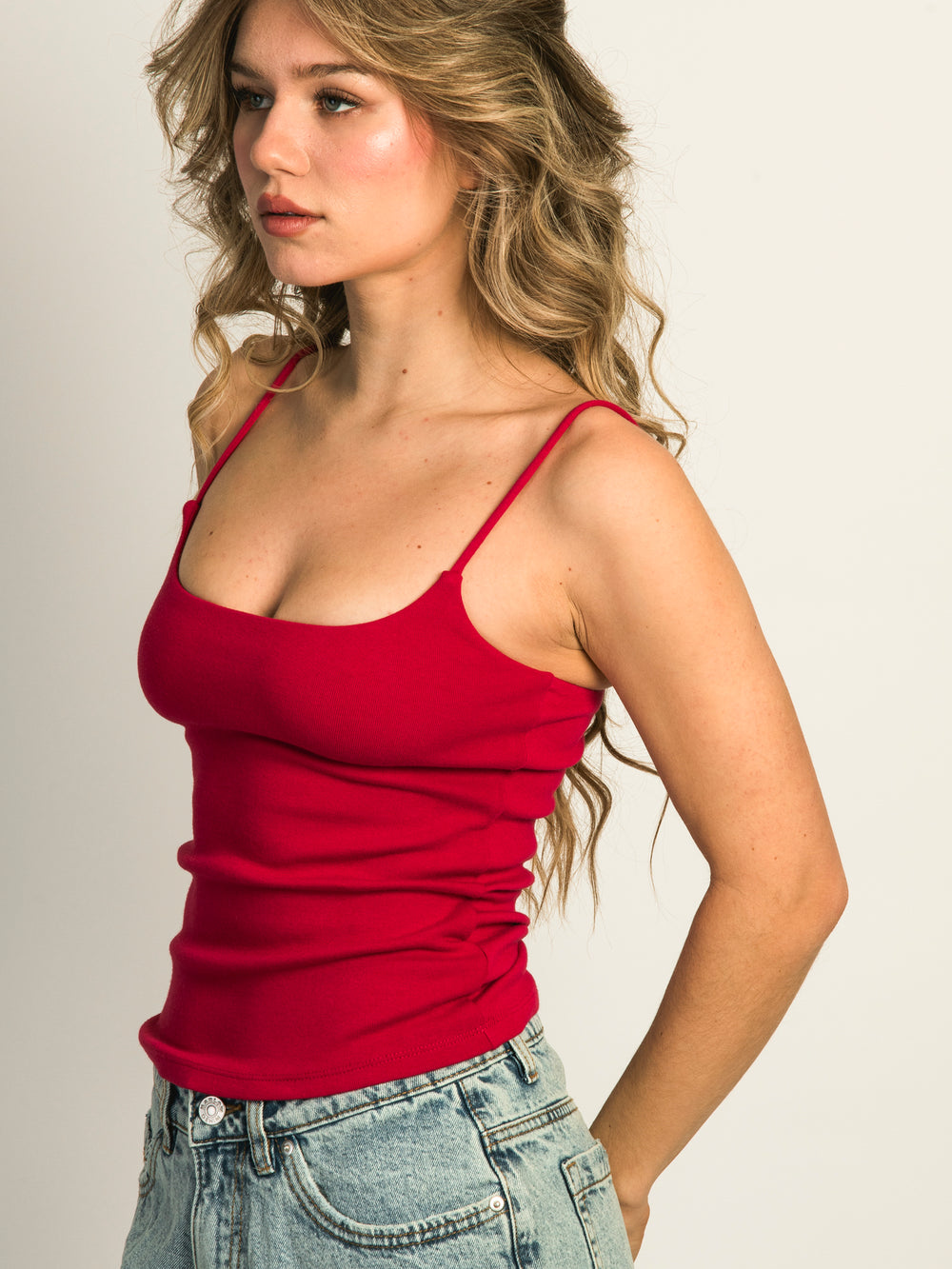 HARLOW HARLOW ESSENTIAL DUO TANK TOP - PORT RED