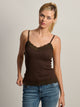 HARLOW LUNA LACE TANK - BROWN HARLOW - Boathouse USA