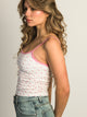 HARLOW LOGAN DITSY TANK TOP - BUBBLEGUM HARLOW - Boathouse USA