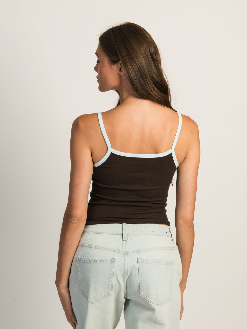 HARLOW LOGAN PRINT TANK - CHOCOLATE