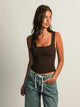 HARLOW ESSENTIAL LUXE TANK TOP - CHOCOLATE HARLOW - Boathouse USA