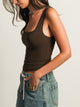 HARLOW ESSENTIAL LUXE TANK TOP - CHOCOLATE HARLOW - Boathouse USA