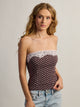 HARLOW VEGAS TUBE TOP - BROWN/PINK