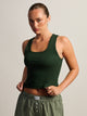 HARLOW ESSENTIAL SQUARE NECK TANK - FOREST