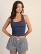 HARLOW ESSENTIAL SQUARENECK TANK - INDIGO HARLOW - Boathouse USA