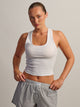 HARLOW ESSENTIAL SQUARENECK TANK - WHITE HARLOW - Boathouse USA