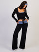 HARLOW SCULPT WRAP TOP - BLACK HARLOW - Boathouse USA