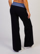 HARLOW SCULPT FOLDOVER PANT - BLACK