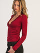 HARLOW PARTY EVELYN LACE LONGSLEEVE - BURGUNDY HARLOW - Boathouse USA