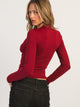 HARLOW EVELYN LACE LONGSLEEVE - BURGUNDY