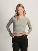 HARLOW LENNON MELANGE LONG SLEEVE - HEATHER GREY HARLOW - Boathouse USA
