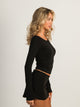 HARLOW CHLOE LONGSLEEVE - BLACK HARLOW - Boathouse USA