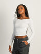 HARLOW CHLOE MELANGE LONG SLEEVE - CLOUD HARLOW - Boathouse USA