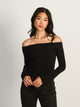 HARLOW KAITLYN OFF-THE-SHOULDER LONG SLEEVE - BLACK HARLOW - Boathouse USA
