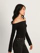 HARLOW KAITLYN OFF-THE-SHOULDER LONG SLEEVE - BLACK HARLOW - Boathouse USA