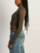 HARLOW TORI VNECK LONG SLEEVE - ARMY HARLOW - Boathouse USA