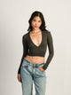 HARLOW TORI VNECK LONG SLEEVE - CHARCOAL HARLOW - Boathouse USA