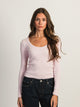 HARLOW ESSENTIAL LONG SLEEVE SCOOPNECK - LIGHT PINK HARLOW - Boathouse USA