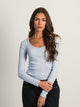 HARLOW ESSENTIAL LONG SLEEVE SCOOPNECK - PERIWINKLE HARLOW - Boathouse USA
