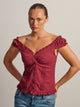 HARLOW EMILY TOP - BURGUNDY