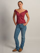 HARLOW EMILY TOP - BURGUNDY
