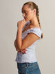 HARLOW EMILY TOP - WHITE/BLUE