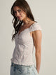 HARLOW EMILY TOP - DITSY -WHITE HARLOW - Boathouse USA