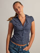 HARLOW MARGO BUTTON UP - NAVY