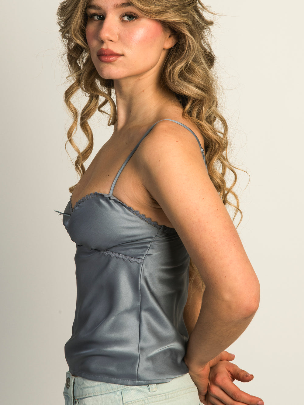 HARLOW YVONNE TANK TOP - DENIM BLUE