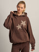 HARLOW CLOUD HOODIE - APPLIQUE - BROWN